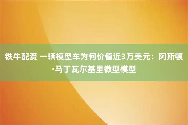 铁牛配资 一辆模型车为何价值近3万美元：阿斯顿·马丁瓦尔基里微型模型