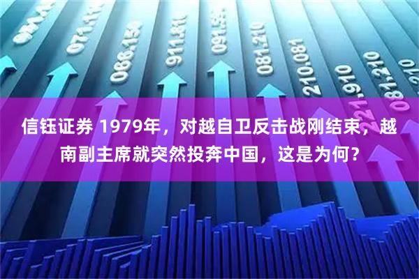 信钰证券 1979年，对越自卫反击战刚结束，越南副主席就突然投奔中国，这是为何？
