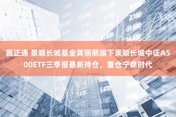 赢正通 景顺长城基金龚丽丽旗下景顺长城中证A500ETF三季报最新持仓，重仓宁德时代